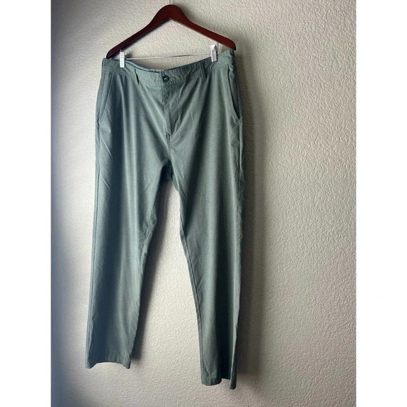 LINKSOUL Mens 40 R Green Poly Cotton Stretch Straight Leg Chino Golf Pants - Picture 5 of 9